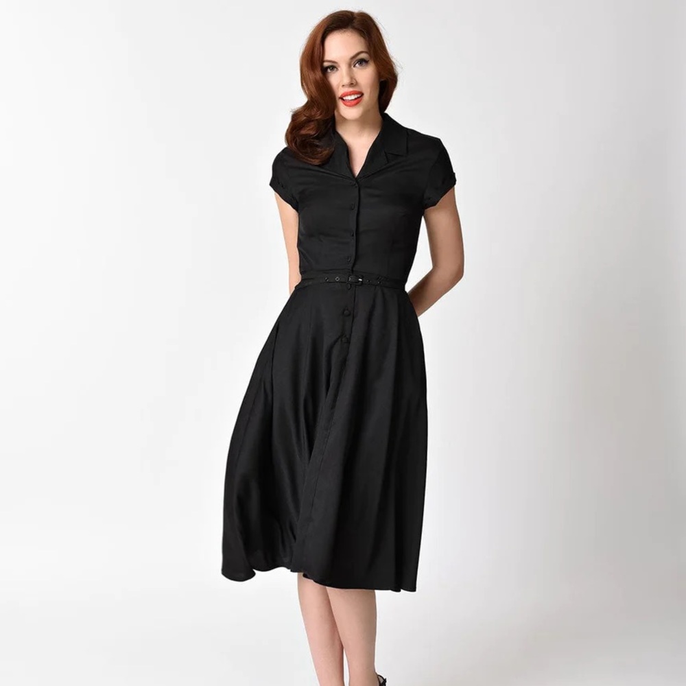 Unique Vintage swing dress with pockets